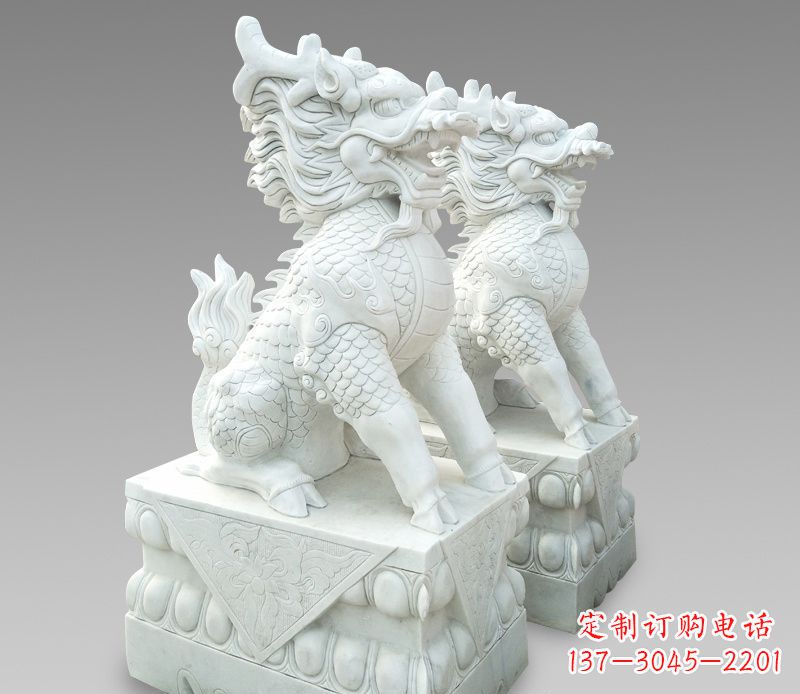 广西释迦牟尼麒麟石雕,吸煞驱邪
