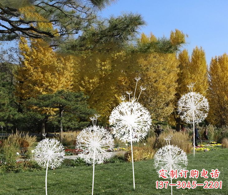 广西蒲公英景观不锈钢雕塑