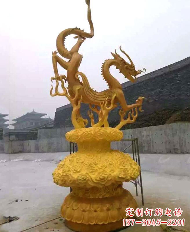 广西中领雕塑专业定制华丽的龙雕塑,集艺术设计…