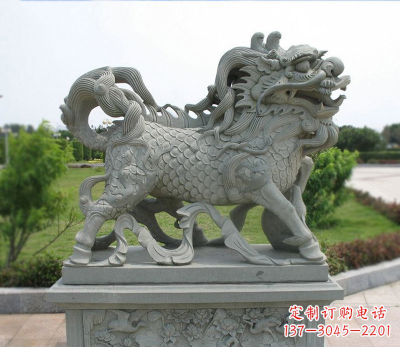 广西典雅经典,麒麟招财石雕把你的梦想变成现实