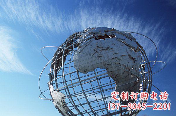 广西把美好的海洋融入您的空间,让心灵被洗涤--不锈钢大型地球雕塑