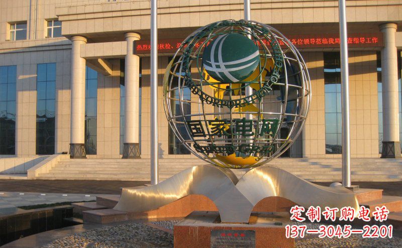 广西精工打造,全球通用的不锈钢地球雕塑
