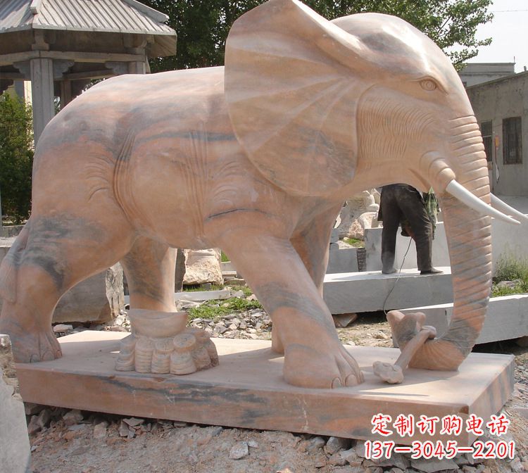 广西企业大象石雕