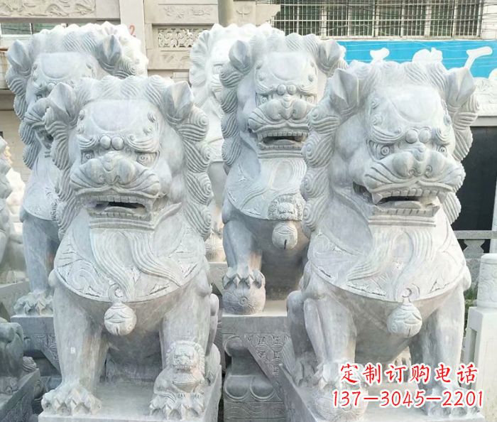 广西企业景观装饰大理石狮子雕塑