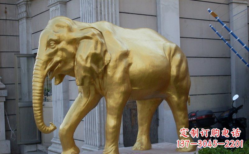 广西中领雕塑:精美的大象铜雕