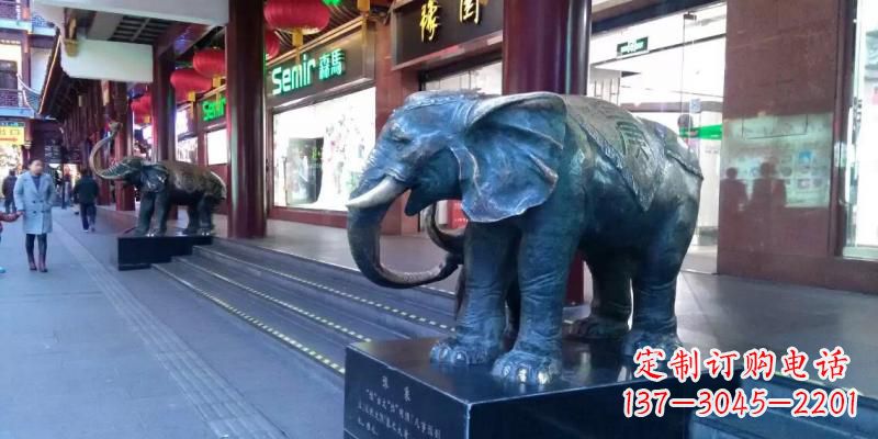 广西精美大象铜雕,传承古代工艺