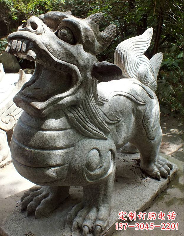 广西青石狴犴石雕