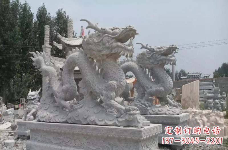 广西青石仿古龙石雕:传统工艺精美雕塑