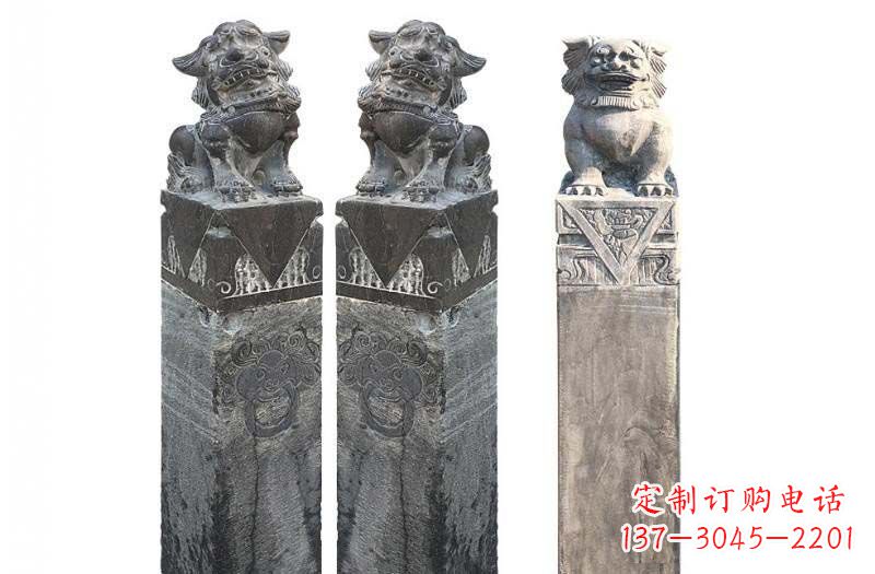 广西来自古代的精美狮子雕塑