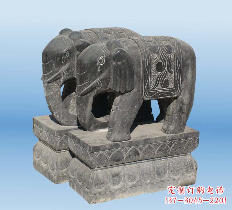 广西仿古石雕大象,雕刻出精美之美