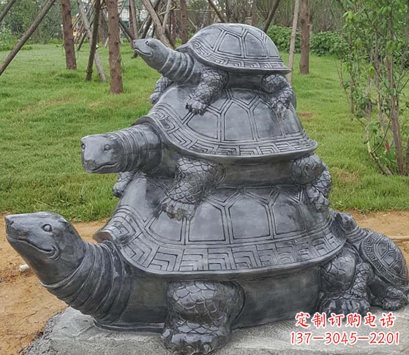 广西精美耐看的海龟母子雕塑