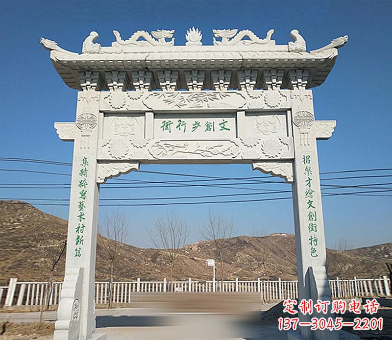 广西精良的青石牌坊雕塑