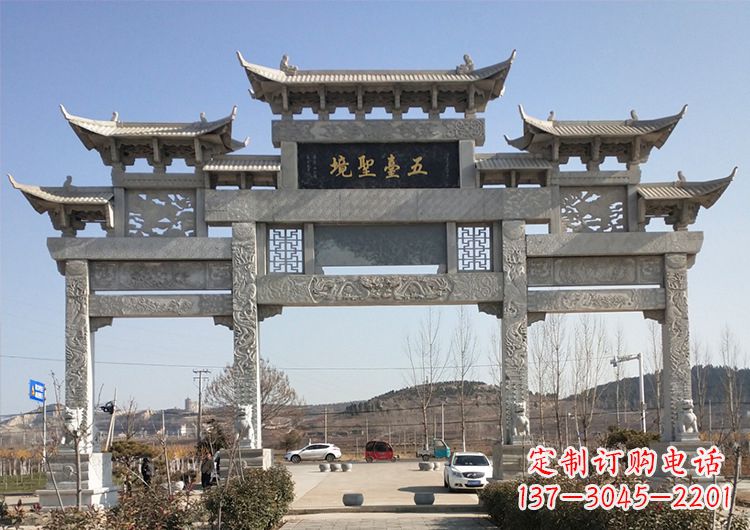 广西青石牌坊雕刻