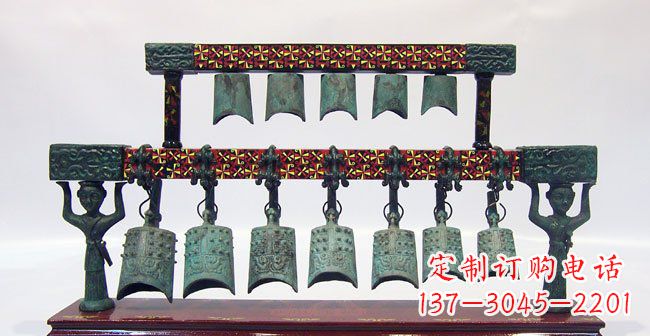 广西青铜编钟古代乐器雕塑