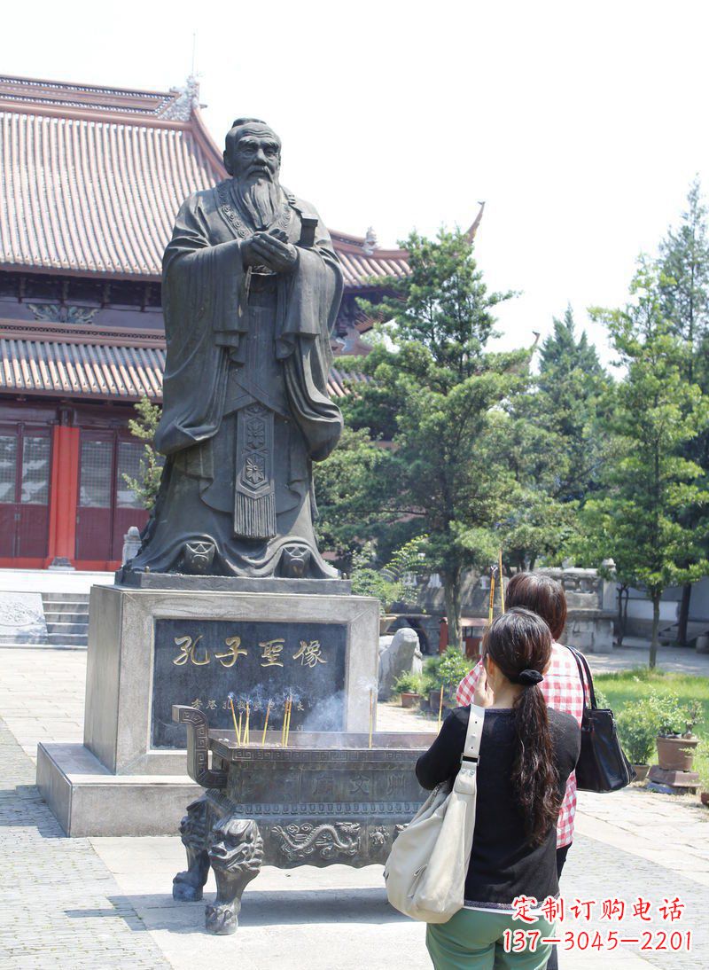 广西中领雕塑推出精致青铜孔子雕塑,考究工艺,…