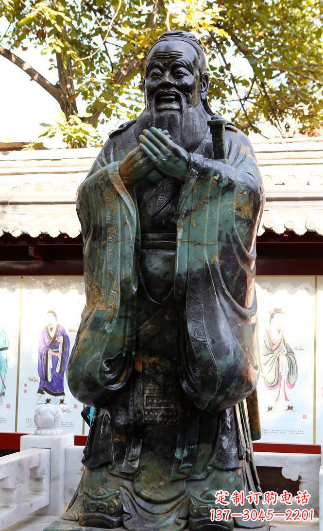 广西青铜孔子行教像,把智慧和精神传承