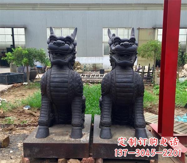 广西青铜精美麒麟雕塑,注入艺术气息