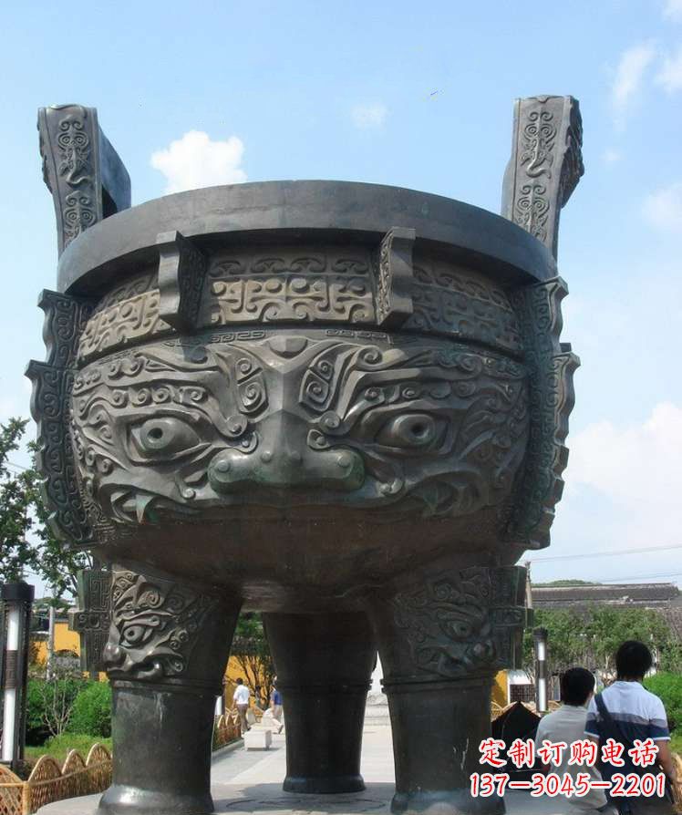 广西正宗青铜香炉三足铜鼎雕塑