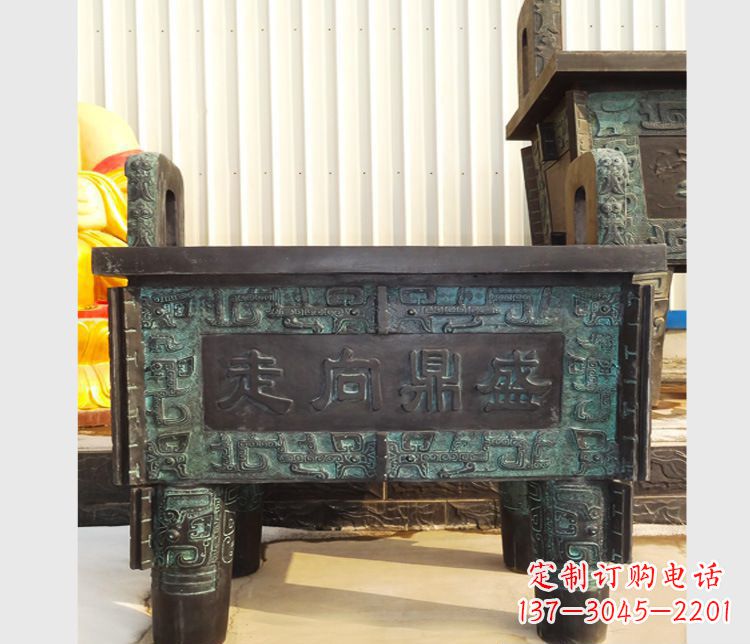 广西青铜香炉雕塑,传承中国文化