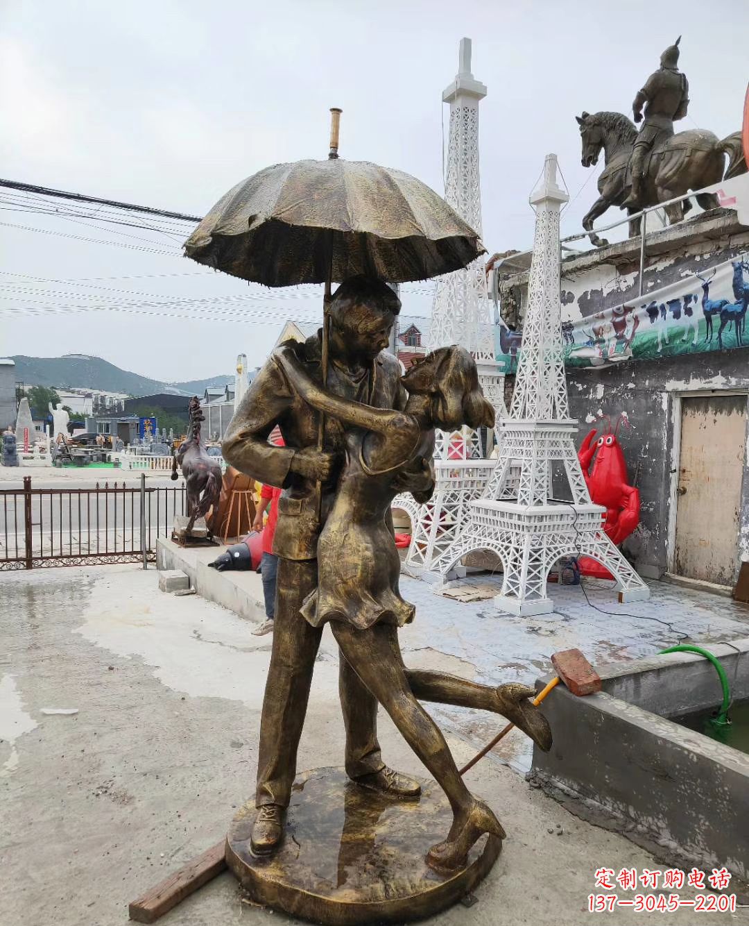 广西真爱永恒,浪漫情侣铜雕塑