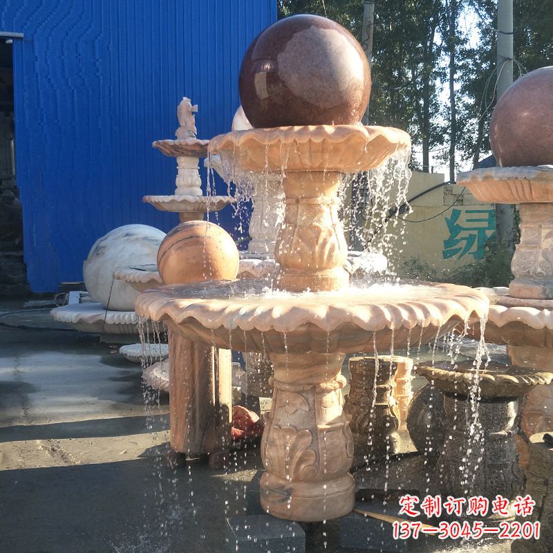 广西曲阳风水球雕塑,营造财运亨通的好运符