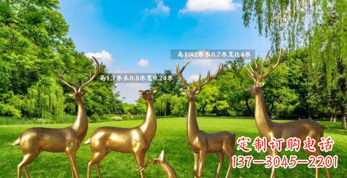 广西美轮美奂的鹿雕塑,是铜雕工艺在古典雕塑艺…