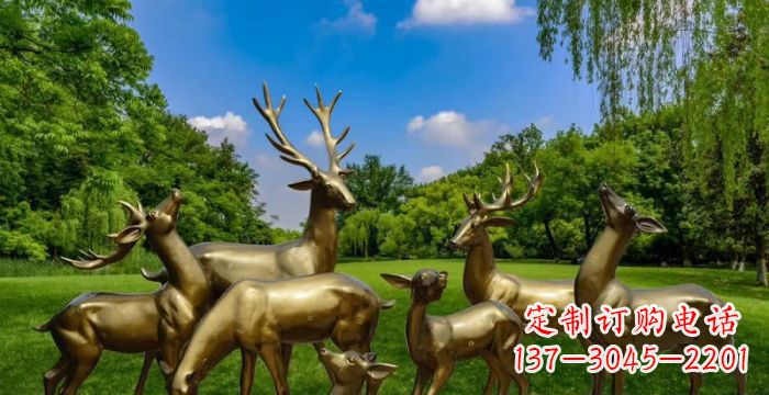 广西群雄逐鹿,高贵精美的鹿雕塑