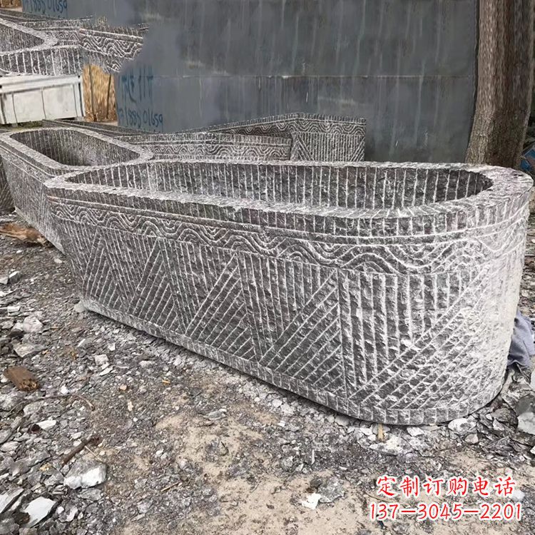 广西起点雕刻•手工老石槽雕塑