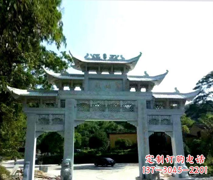 广西艺术般的精美大理石牌坊雕塑,为您的家增添高雅气质