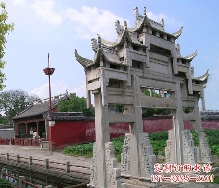 广西专业大型牌坊石雕制作