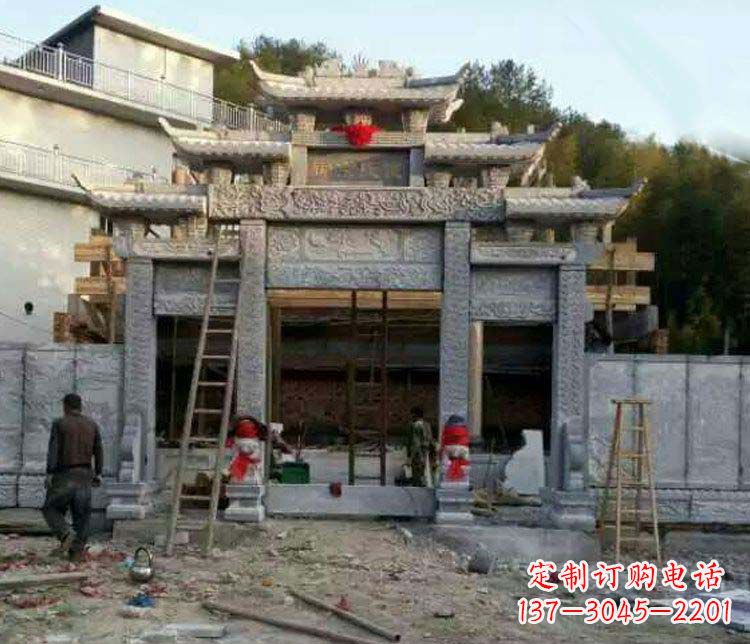 广西三门仿古石雕牌坊打造质感升级的精致建筑