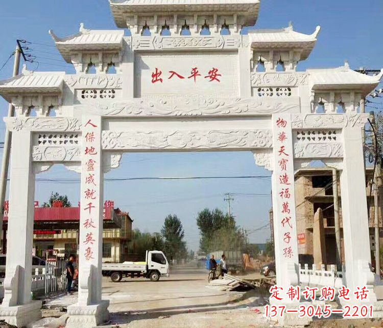 广西三门石牌坊石雕艺术