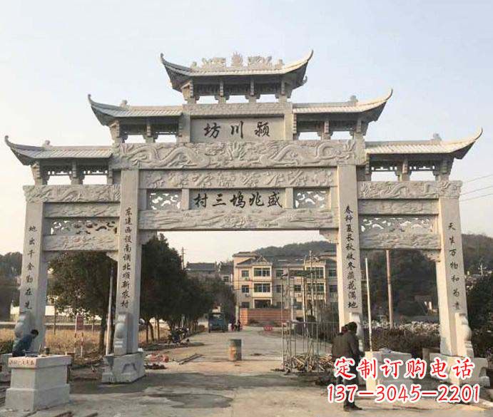 广西特色大理石牌坊雕塑