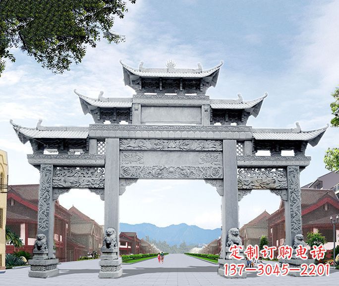 广西高品质牌坊石雕,为您量身定制