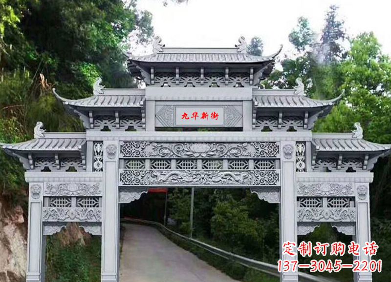 广西三门五楼石雕牌坊