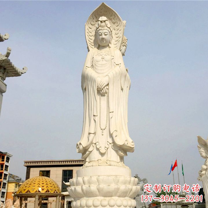 广西三面观音佛像雕塑