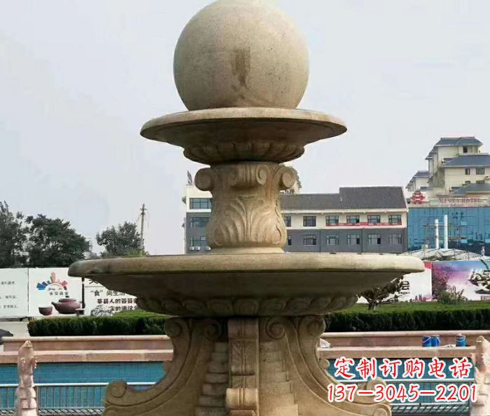 广西引领时尚的砂岩大型喷泉雕塑
