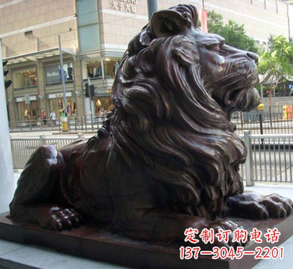 广西汇丰铜狮子雕塑,引领潮流,传承中国古典文化