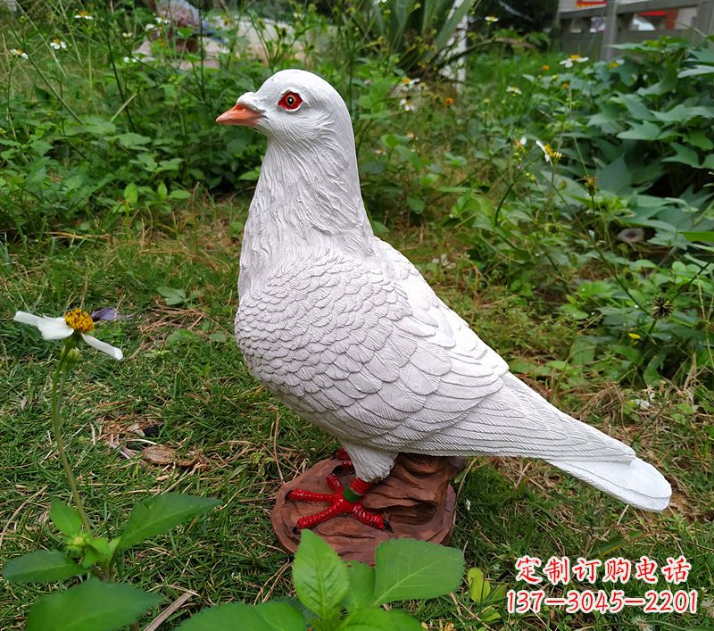 广西为和平献芳礼:精美少女与和平鸽雕塑