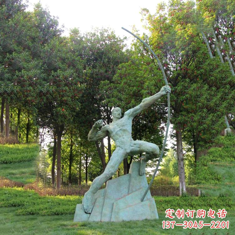 广西神话传说人物后羿雕塑,助您构建完美园林