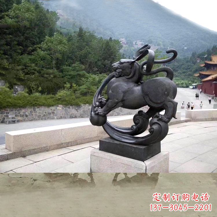 广西神兽白虎铜雕塑,雕刻出传统中国文化之精髓