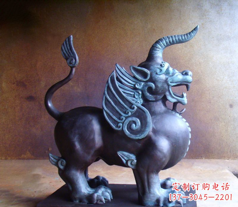 广西神兽独角兽铜雕塑