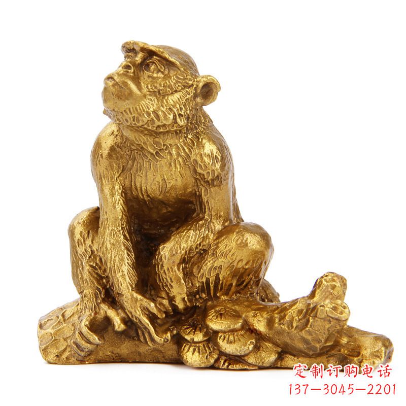 广西生肖猴-铸铜鎏金动物雕塑摆件
