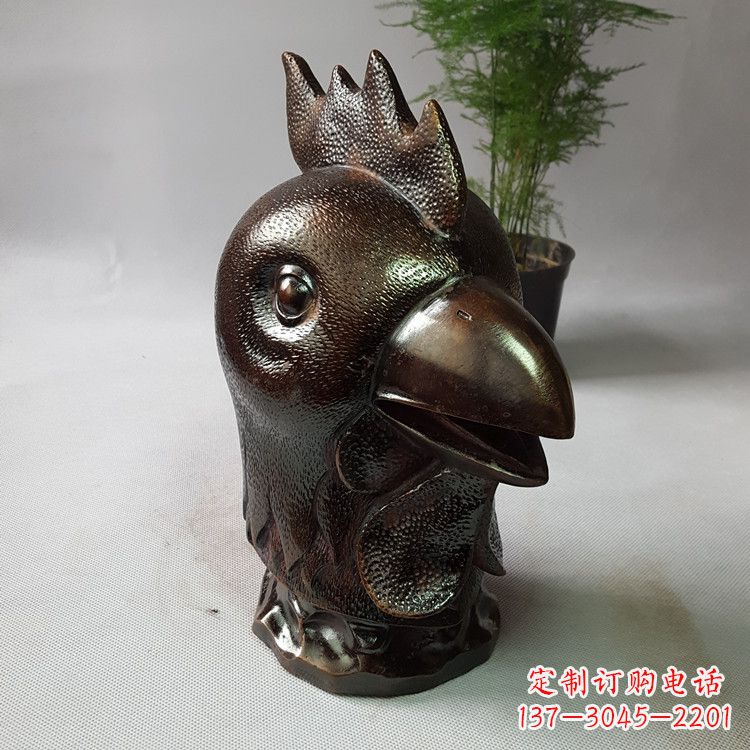 广西生肖鸡铸铜兽首