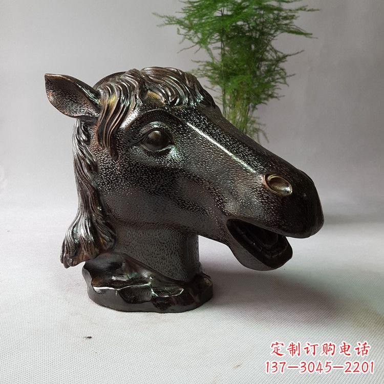 广西中领雕塑:生肖马铸铜兽首