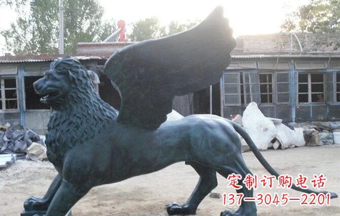 广西圣马可飞狮铜雕