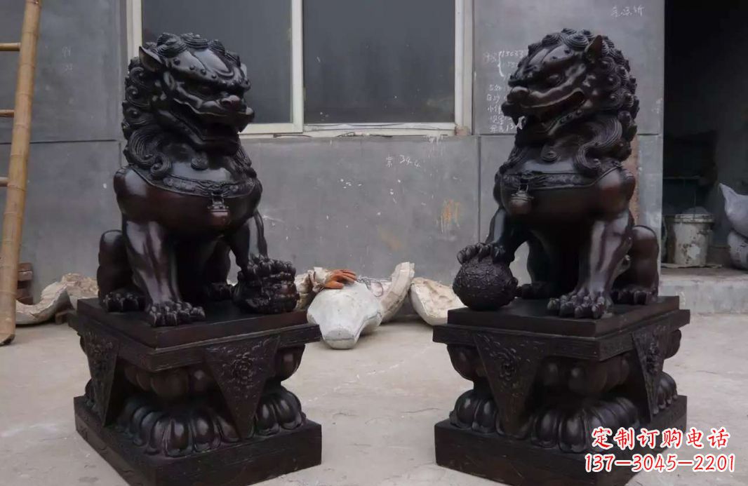 广西中领雕塑狮子雕塑,超精致的铜雕艺术