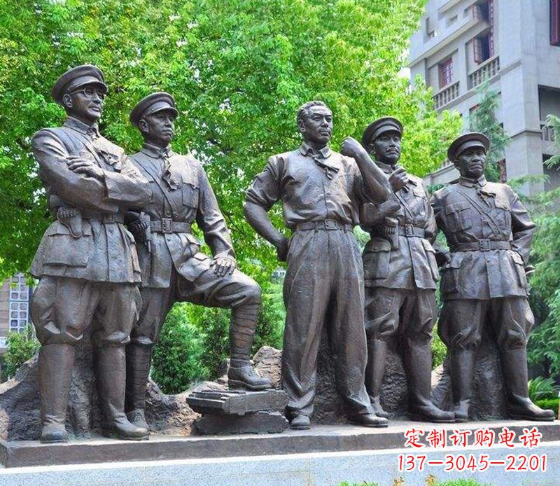 广西十大元帅名人人物铜雕