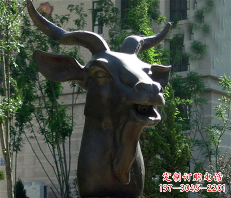 广西十二生肖铜雕羊首饰