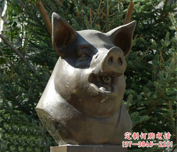 广西十二生肖猪首铜雕,让你敬佩万年历史的艺术精髓